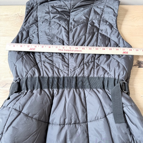 SONIA BOGNER QUILTED PUFFER VEST MOTO 2- WAY ZIP BELTED APRES SKI SPORTY LUXE 12 - Picture 10 of 13
